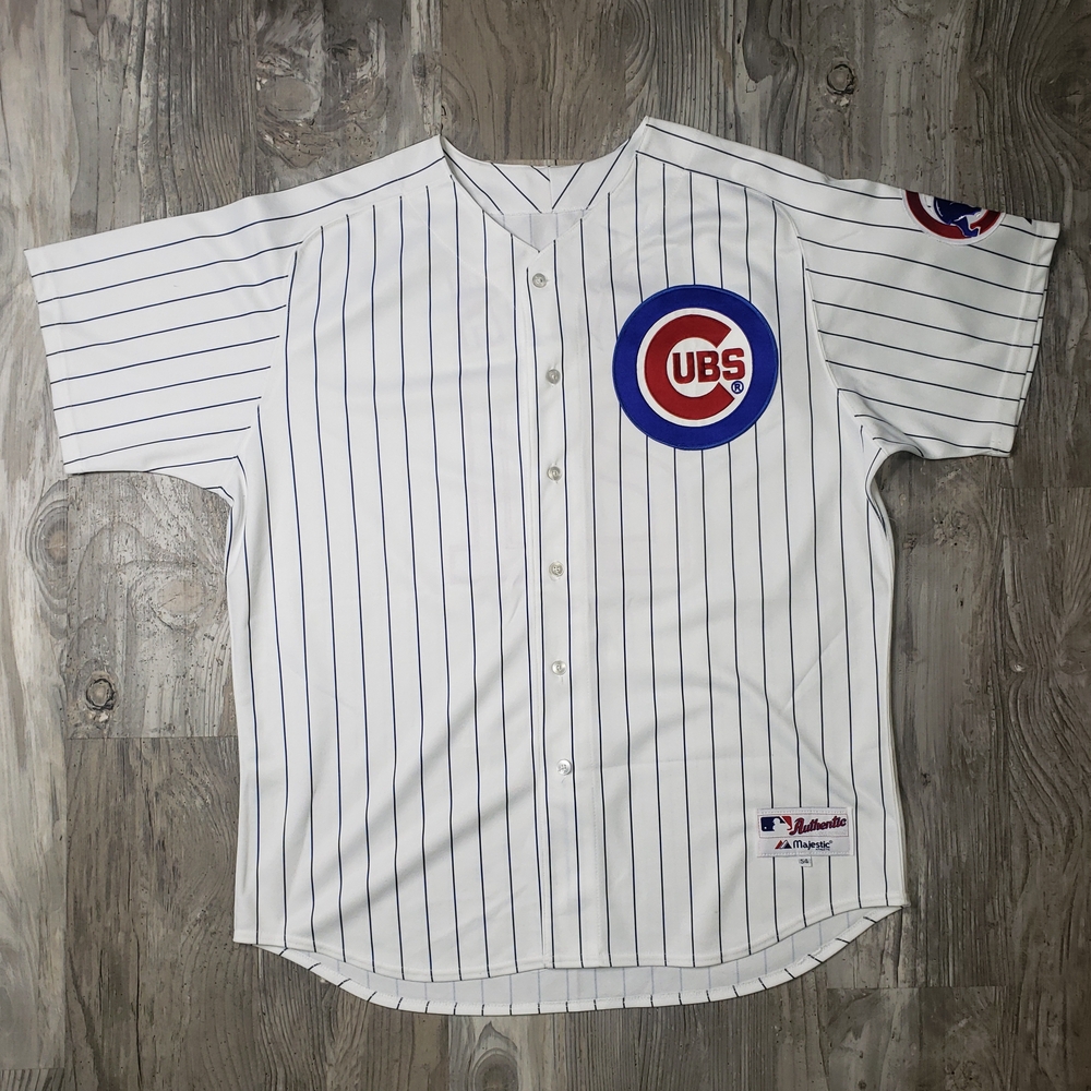 Chicago Cubs Sammy Sosa Authentic Majestic. Pinstripe Cubs Jersey.